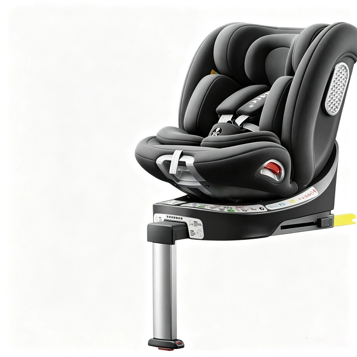 360° Rotating Baby Car Seat, I-SIZE Certified, ADAC Test Passed, Class A Infant Fabric, Kids Safety Seat for 0-12 Years Old, Universal Car Seat