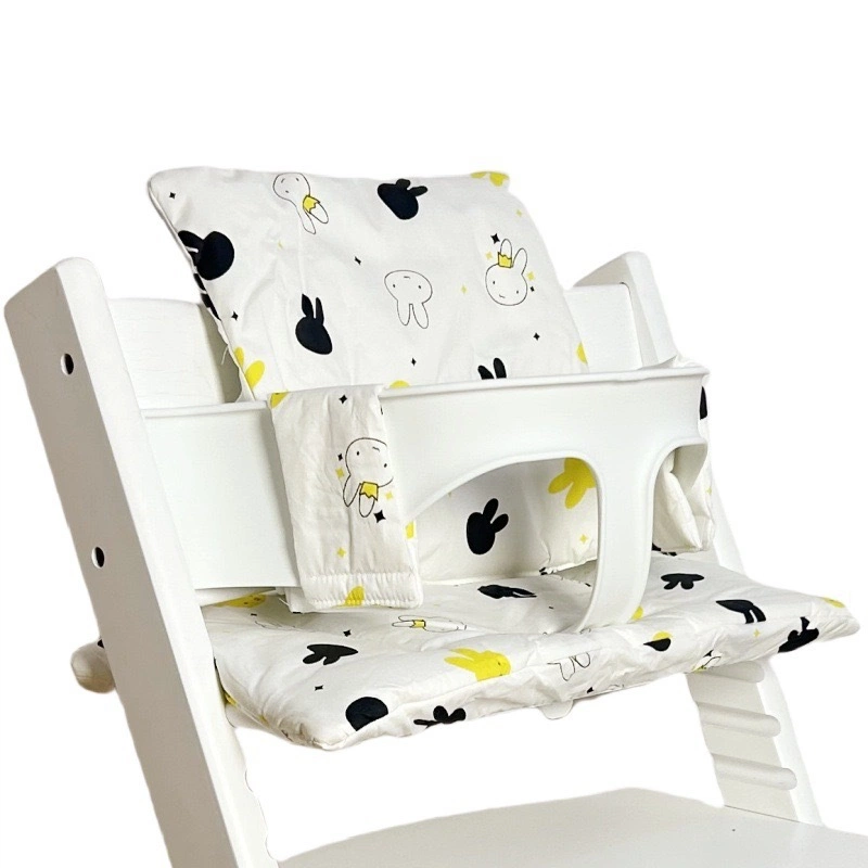 Cotton Seat Cushion & Backrest Pad for STOKKE Tripp Trapp High Chair, Waterproof & Stain Resistant Baby Highchair Accessory, Universal Replacement Pad