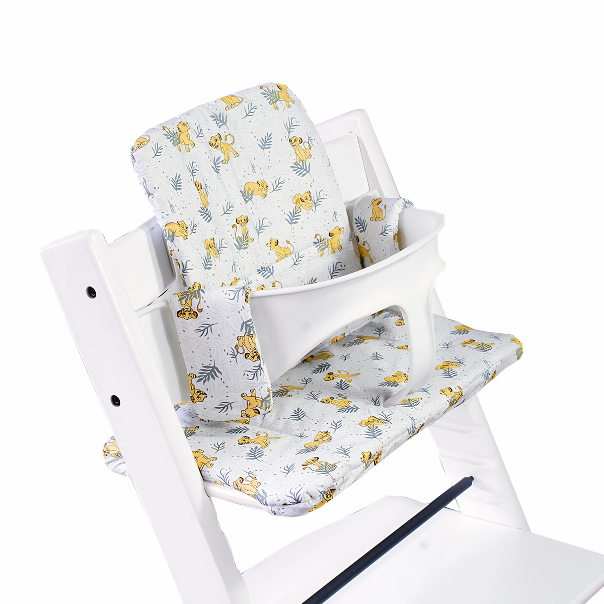 Cotton Seat Cushion & Backrest Pad for STOKKE Tripp Trapp High Chair, Waterproof & Stain Resistant Baby Highchair Accessory, Universal Replacement Pad