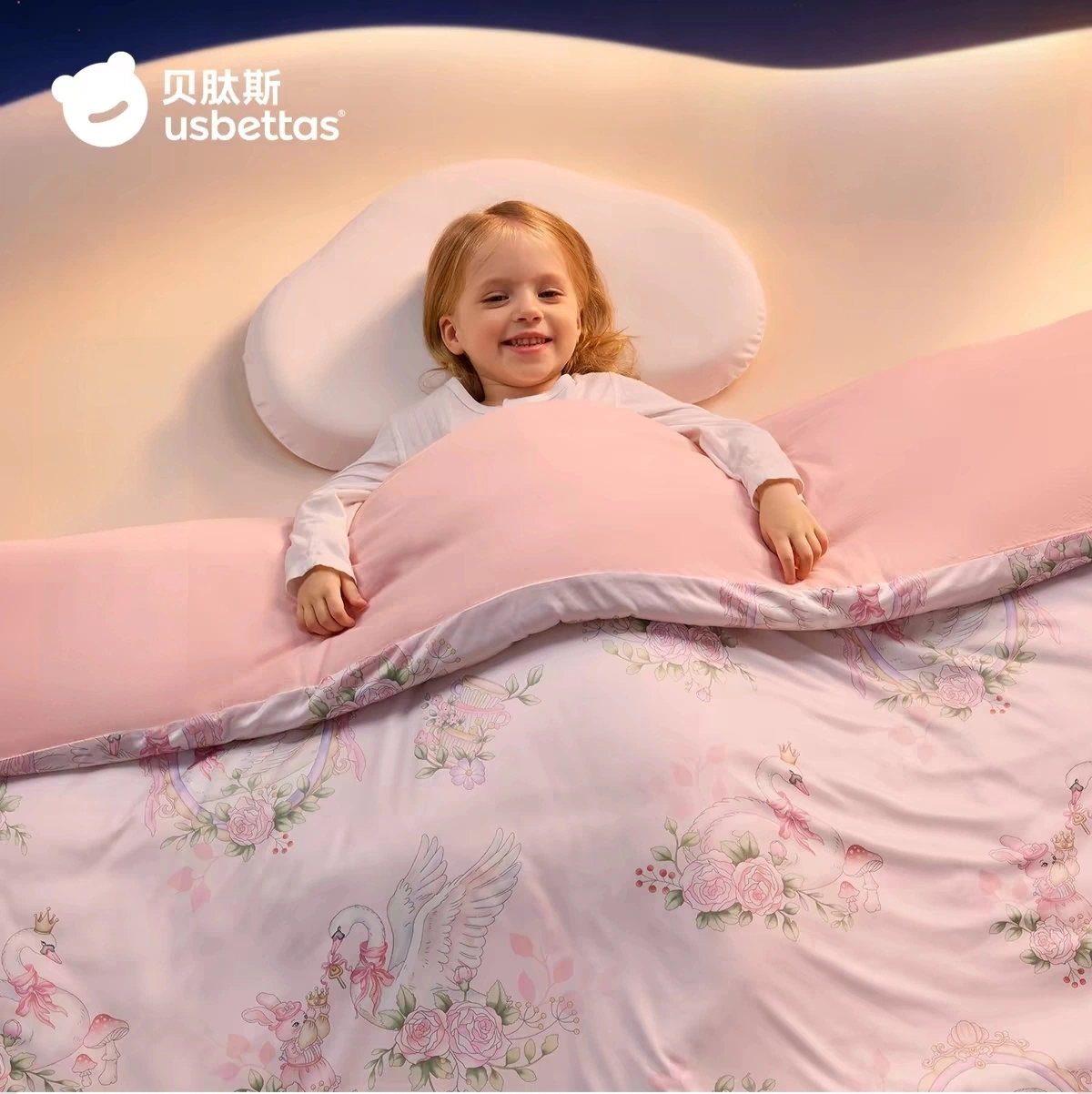 ：Usbetas Baby Comforter, Wool & Silk Blend Toddler Duvet, All Season Kids Quilt for Preschool, Spring Autumn Winter, Size 150×200cm