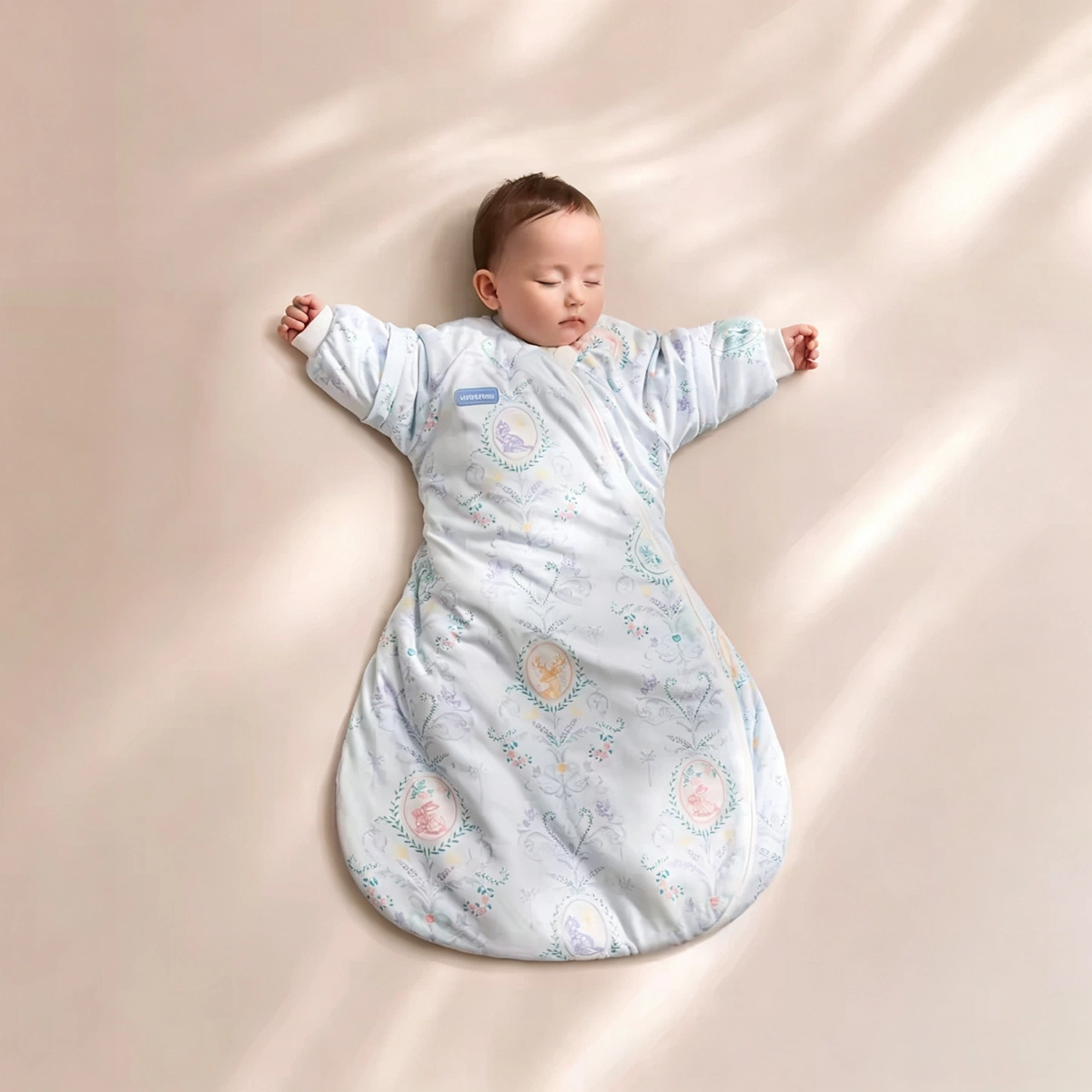 Usbetas Baby Sleep Sack, Temperature‑Regulating All‑in‑One Wearable Blanket for Spring Autumn Winter, Infant Anti‑Kick Sleeping Bag
