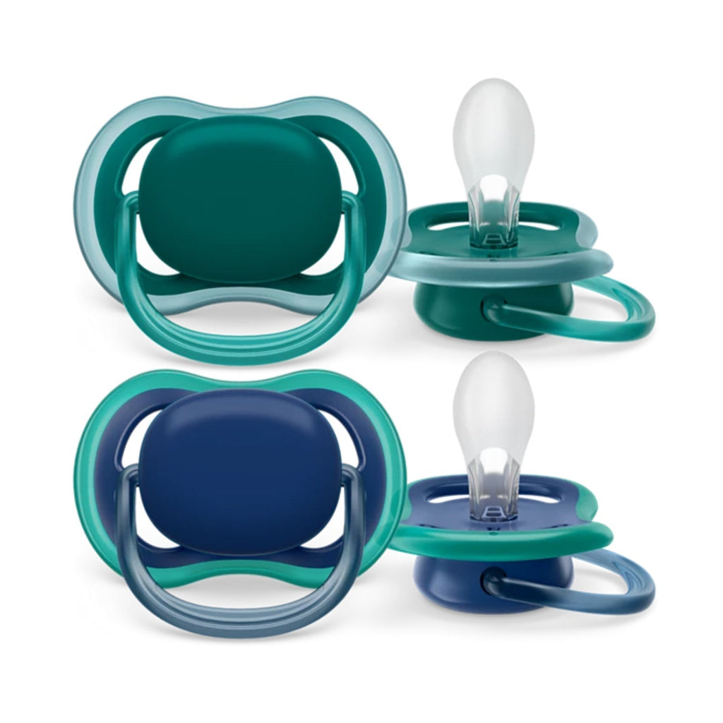 Philips Avent Ultra Air Pacifier - Breathable Baby Pacifiers for Babies Aged 6-18 Months, BPA Free with Sterilizer Carry Case